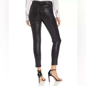 Levi's Mile High Ankle Skinny Jeans in Black Serpent Foil